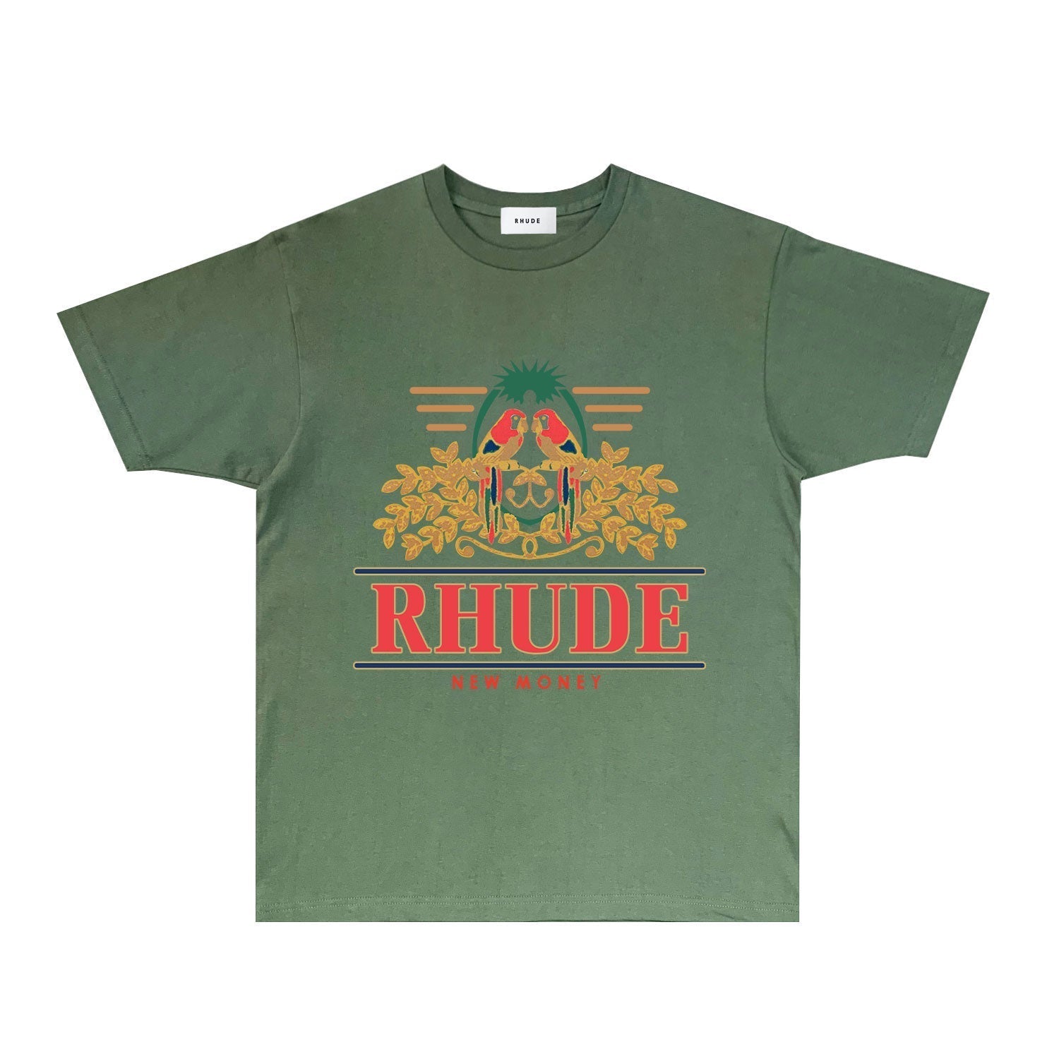 Rhude T Shirts Printed Trendy Pure Cotton