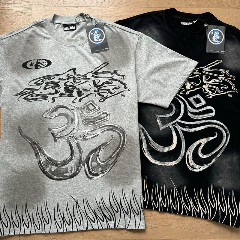 Hellstar T Shirts Washed Aging Process