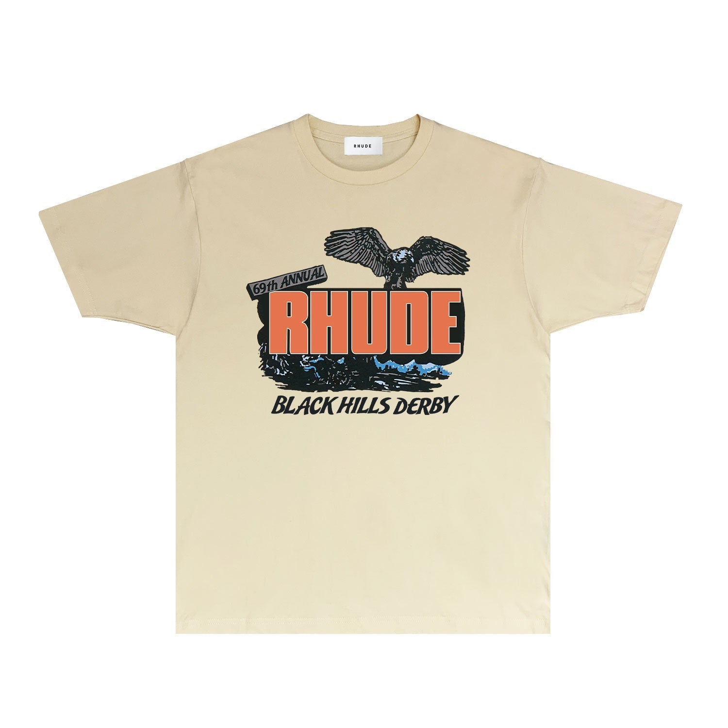 Rhude T Shirts Printed Trendy Pure Cotton