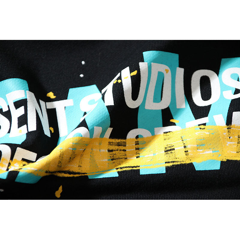 Kanye West Sunday Service Hoodie Autumn And Winter Black Pile Loop Foaming Printed Hoodie