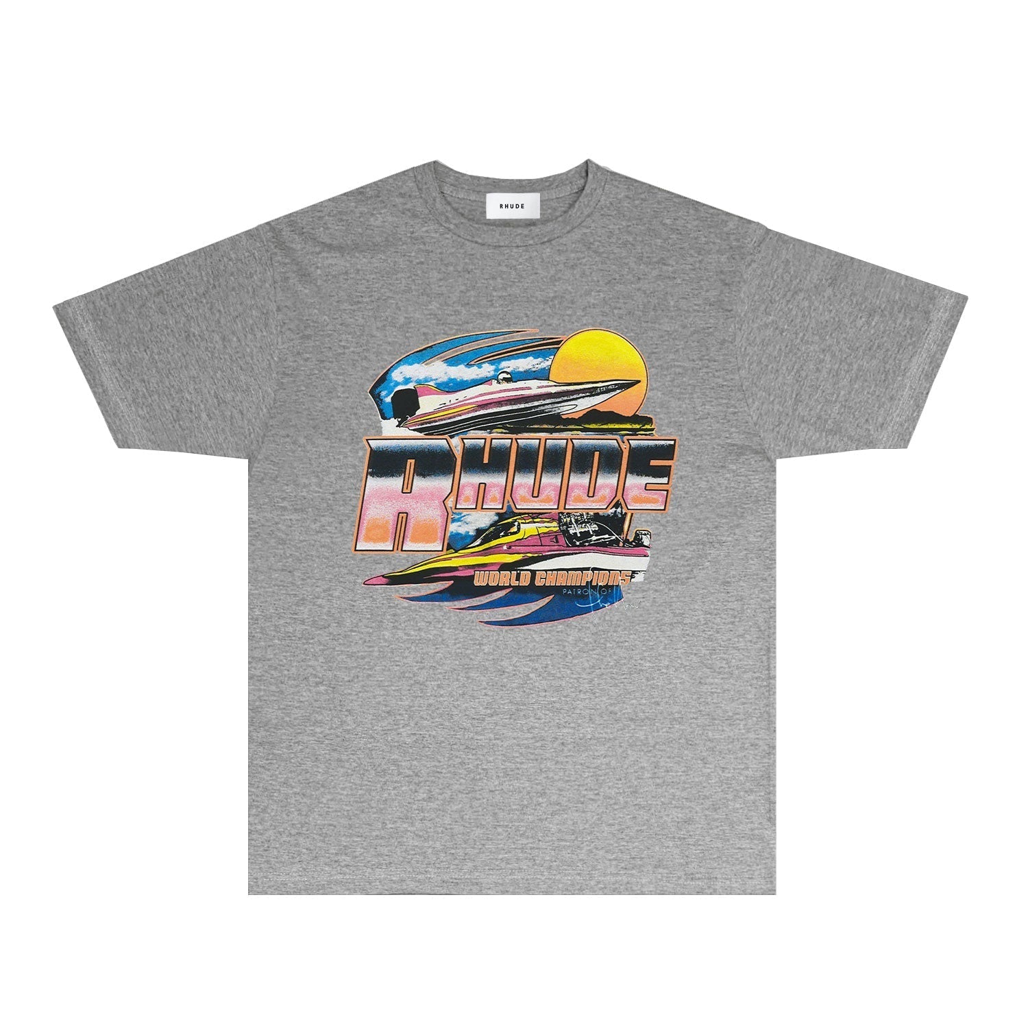 Rhude T Shirts Printed Trendy Pure Cotton