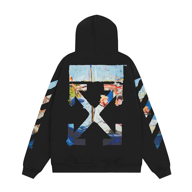 OFF WHITE Hoodie Trendy Street Style Personalized Cotton