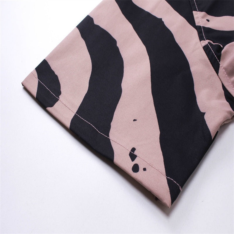 Rhude T Shirt Zebra Letter Embroidery Casual Short Sleeve Shirt, Shorts