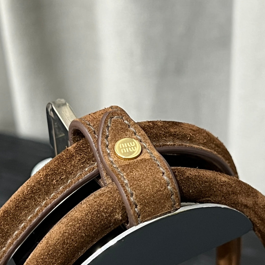 ＭＩ ＭＵ TOTE BAG IN BROWN