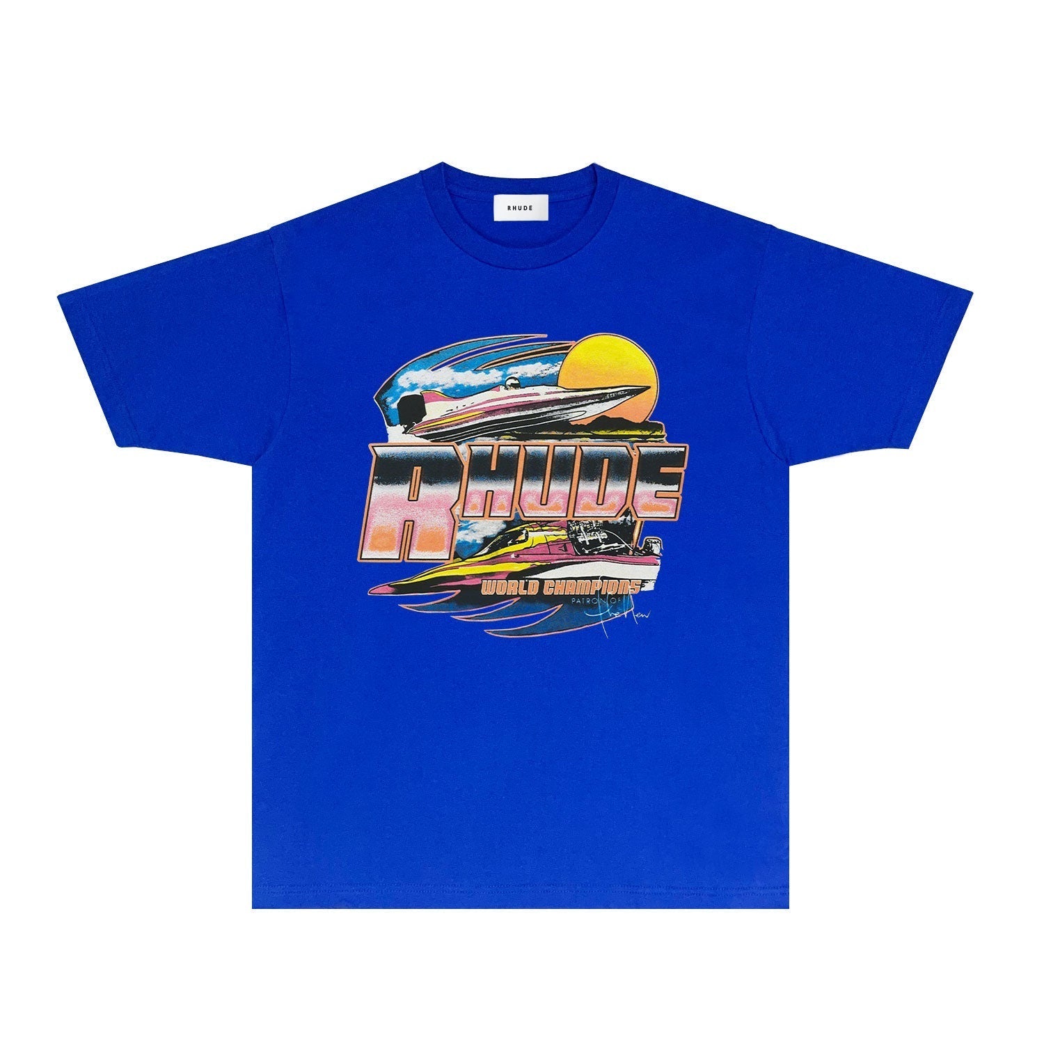 Rhude T Shirts Printed Trendy Pure Cotton