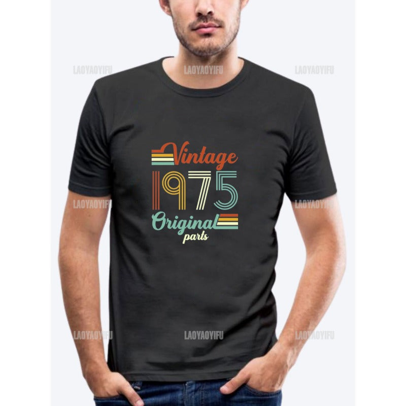 Vintage 1975 Limited Edition Men T Shirts Retro Classic