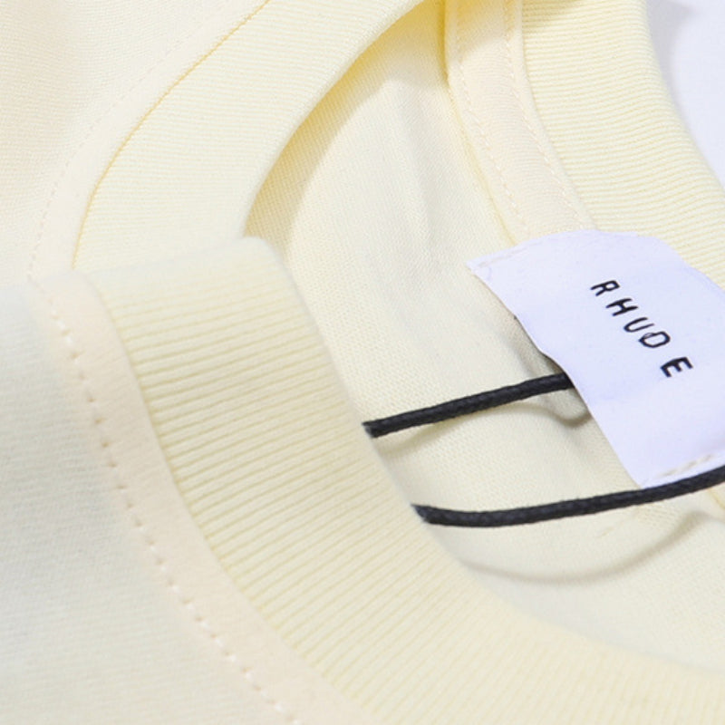 Rhude T Shirt gradual change color bird print short sleeve T-shirt