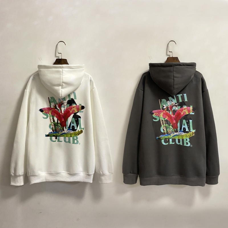 Kanye West Sunday Service Hoodie Flamingo Printing Plus Velvet Pullover Guard