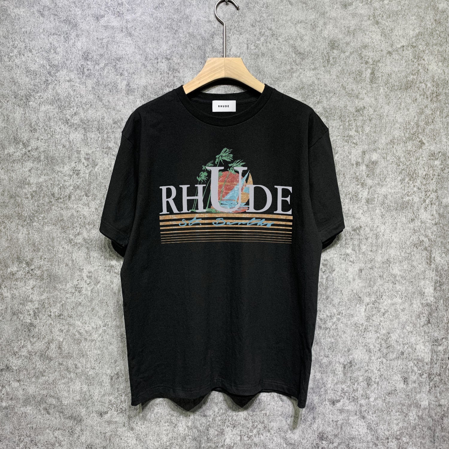 Rhude T Shirts Printed Trendy Pure Cotton