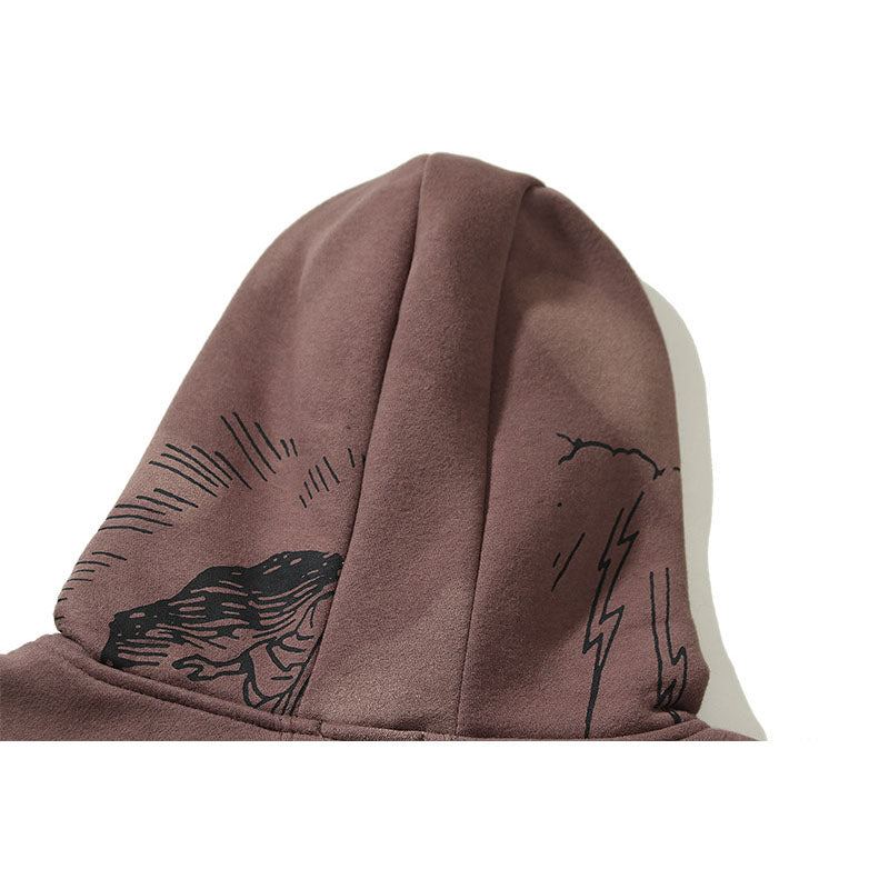 Kanye West Sunday Service Hoodie Vintage Distressed Graffiti Hoodie Loose Autumn And Winter