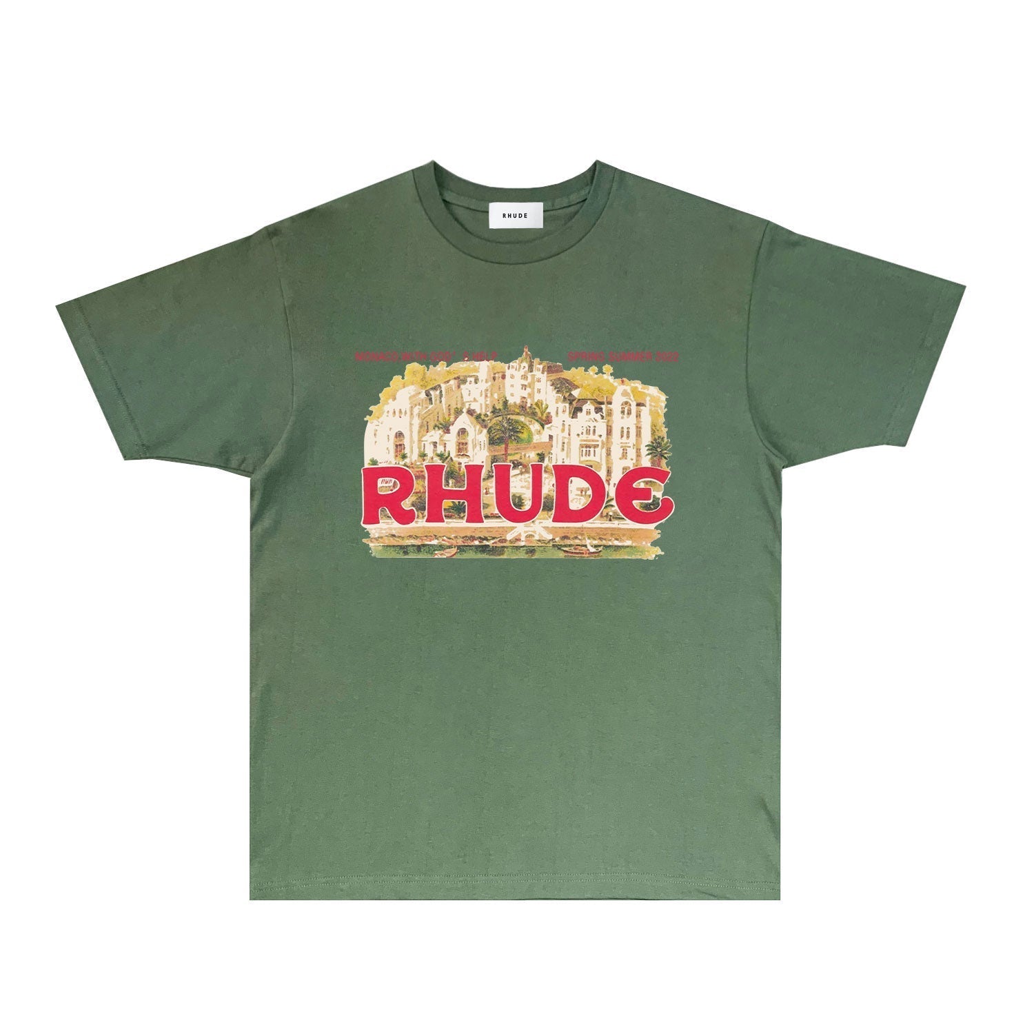 Rhude T Shirts Printed Trendy Pure Cotton