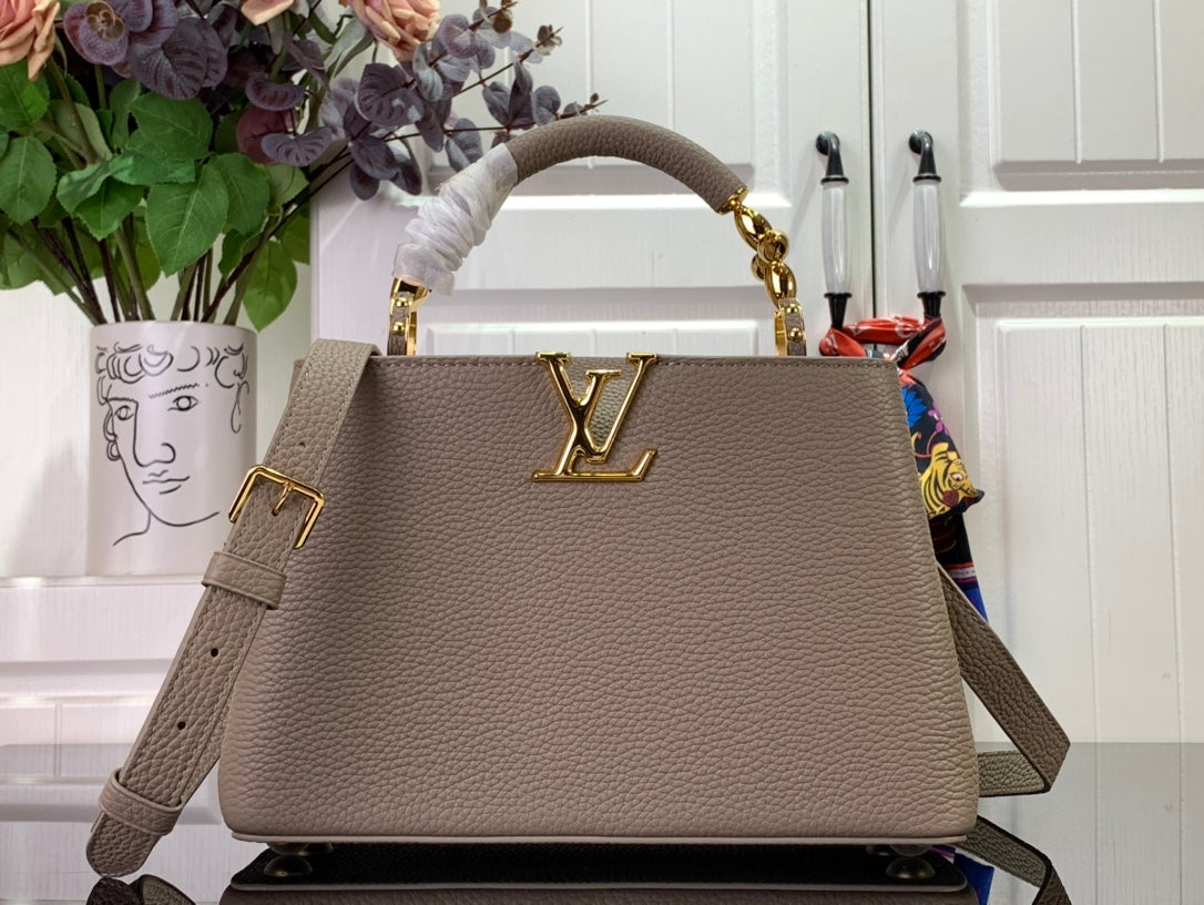 ＬＳ ＶＴＴＯＮ CAPUCINES BB MINI BLACK/UMBER/CREME