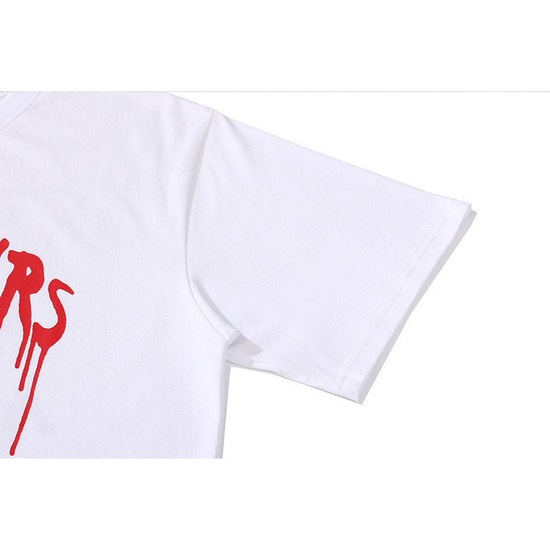 Vlone T Shirt Summer Large V Short Sleeve T-Shirt Hip Hop Half Sleeve Tee