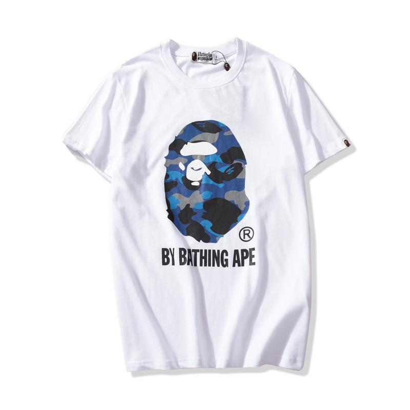 Bathing Ape T Shirt Colorful Avatar Print Male and Female Couples Wear Youth Casual Top