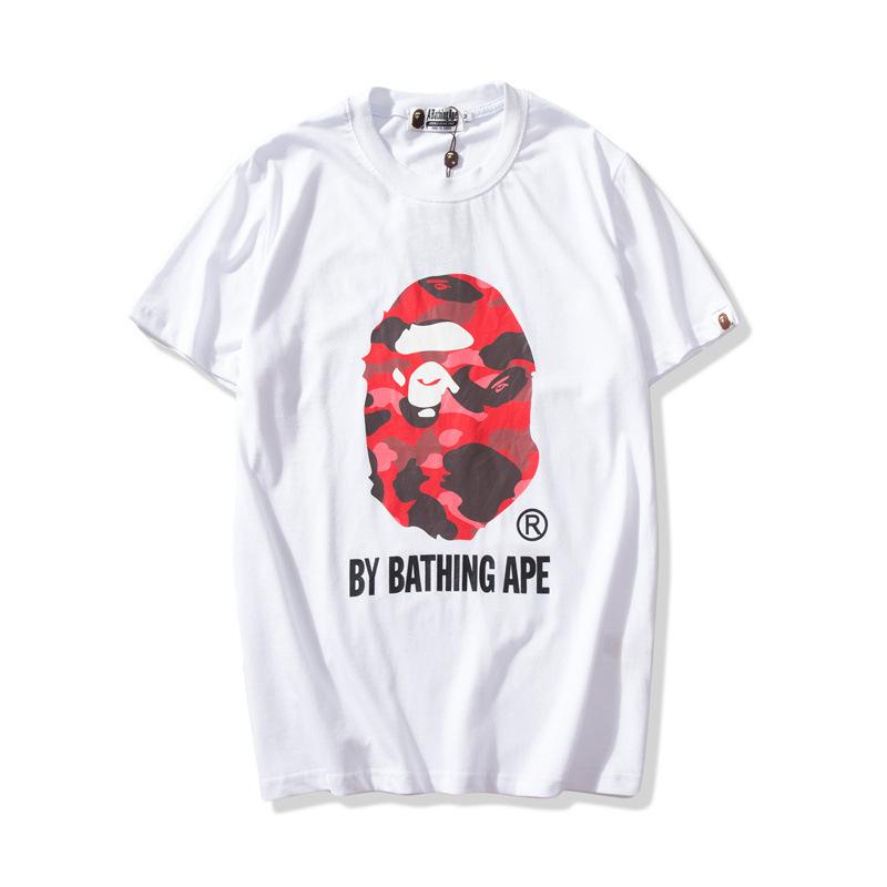 Bathing Ape T Shirt Colorful Avatar Print Male and Female Couples Wear Youth Casual Top