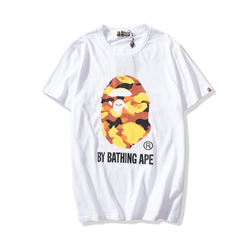 Bathing Ape T Shirt Colorful Avatar Print Male and Female Couples Wear Youth Casual Top