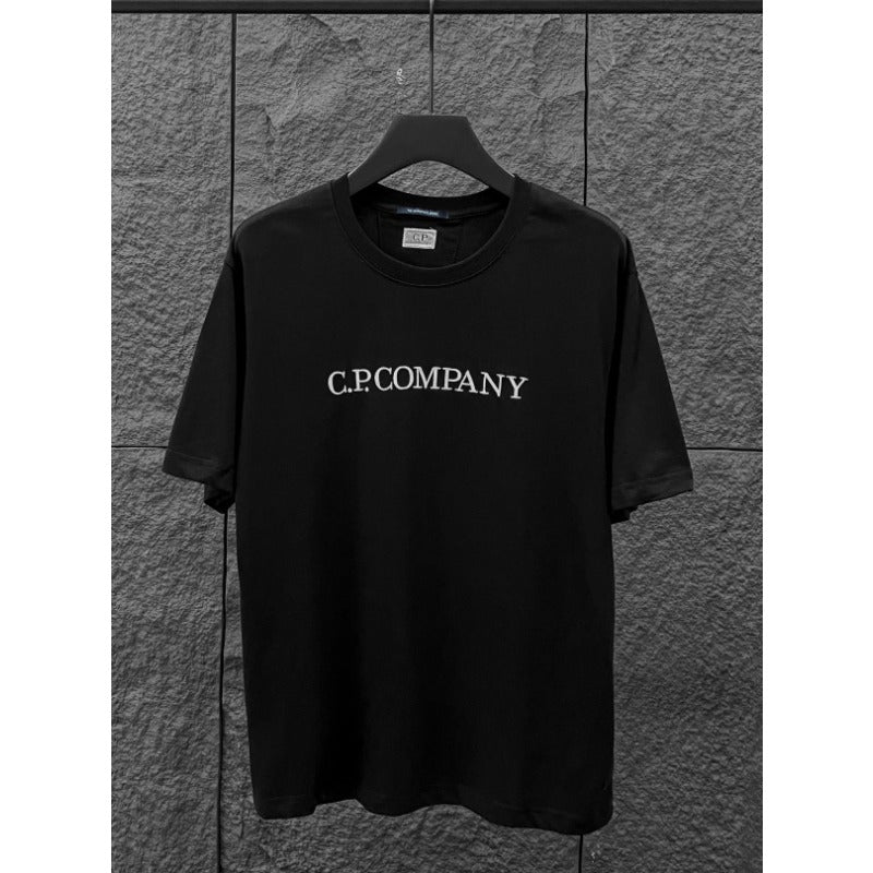 Cp Company T Shirts Cotton Embroidery Casual Crew Neck