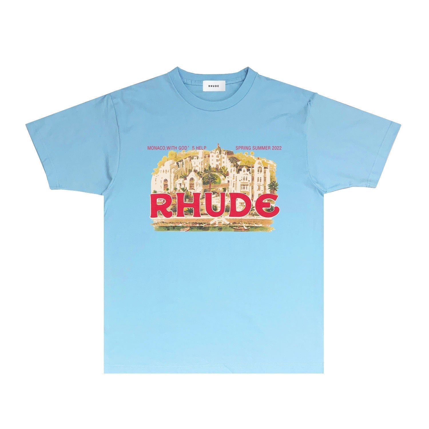Rhude T Shirts Printed Trendy Pure Cotton