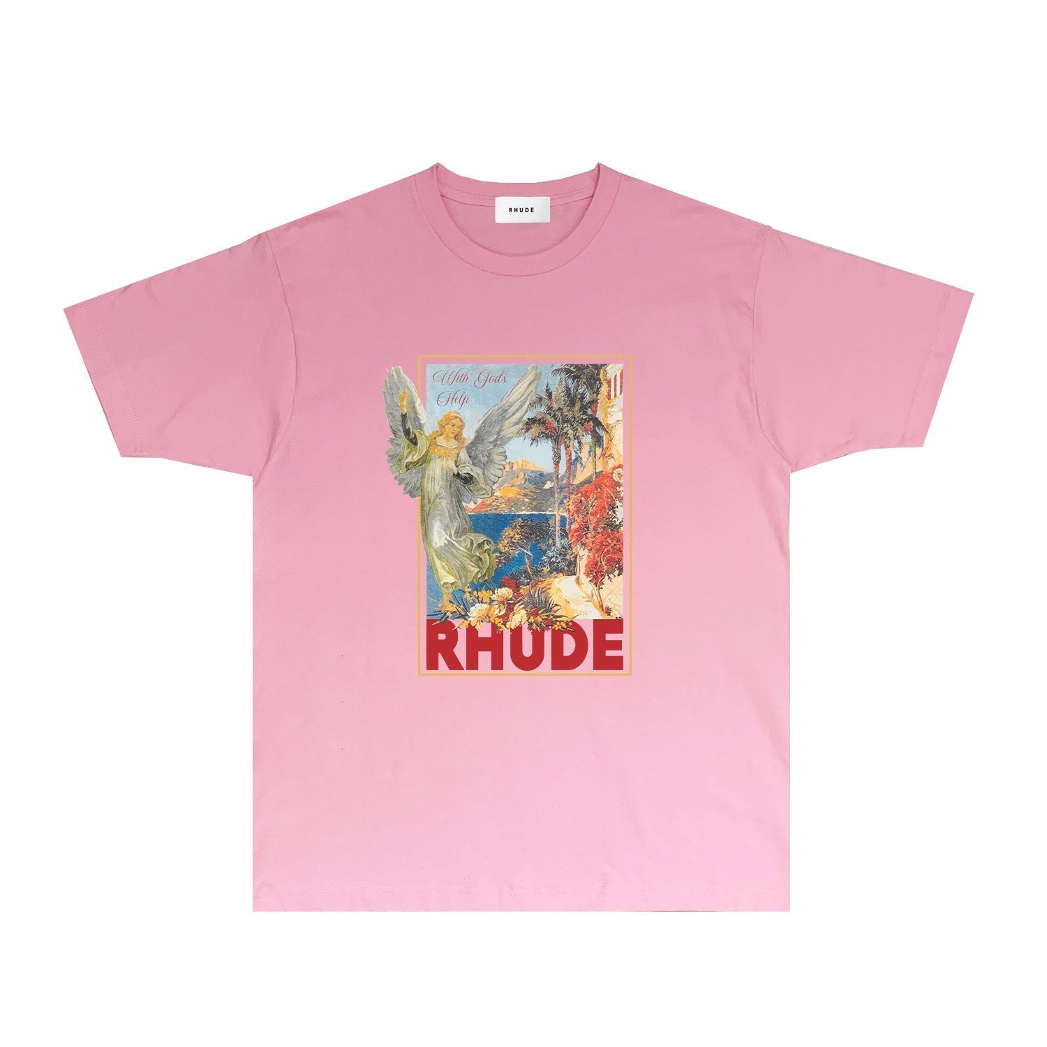 Rhude T Shirts Printed Trendy Pure Cotton