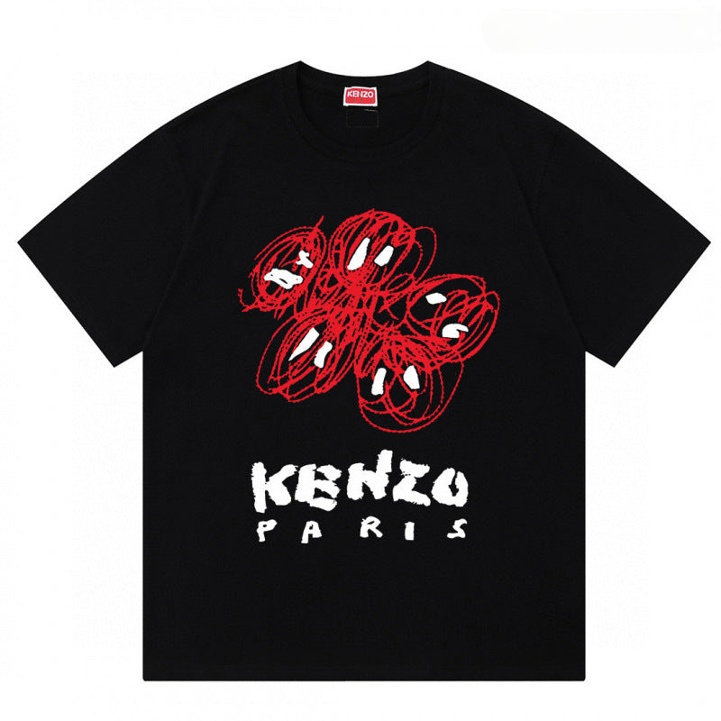 KENZO T Shirt Summer Tiger Head Casual