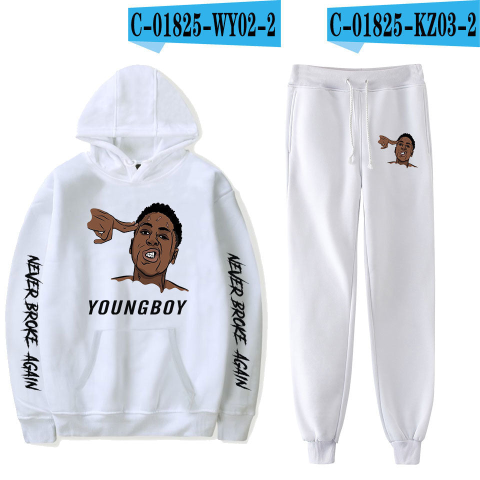 Never Broke Again Hoodie Hoodie Sweater Ankle Banded Pants Casual Suit