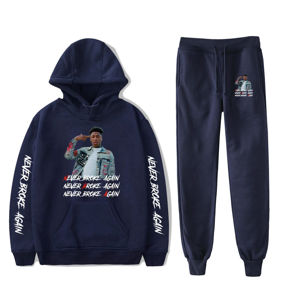 Never Broke Again Hoodie Hoodie Sweater Ankle Banded Pants Casual Suit