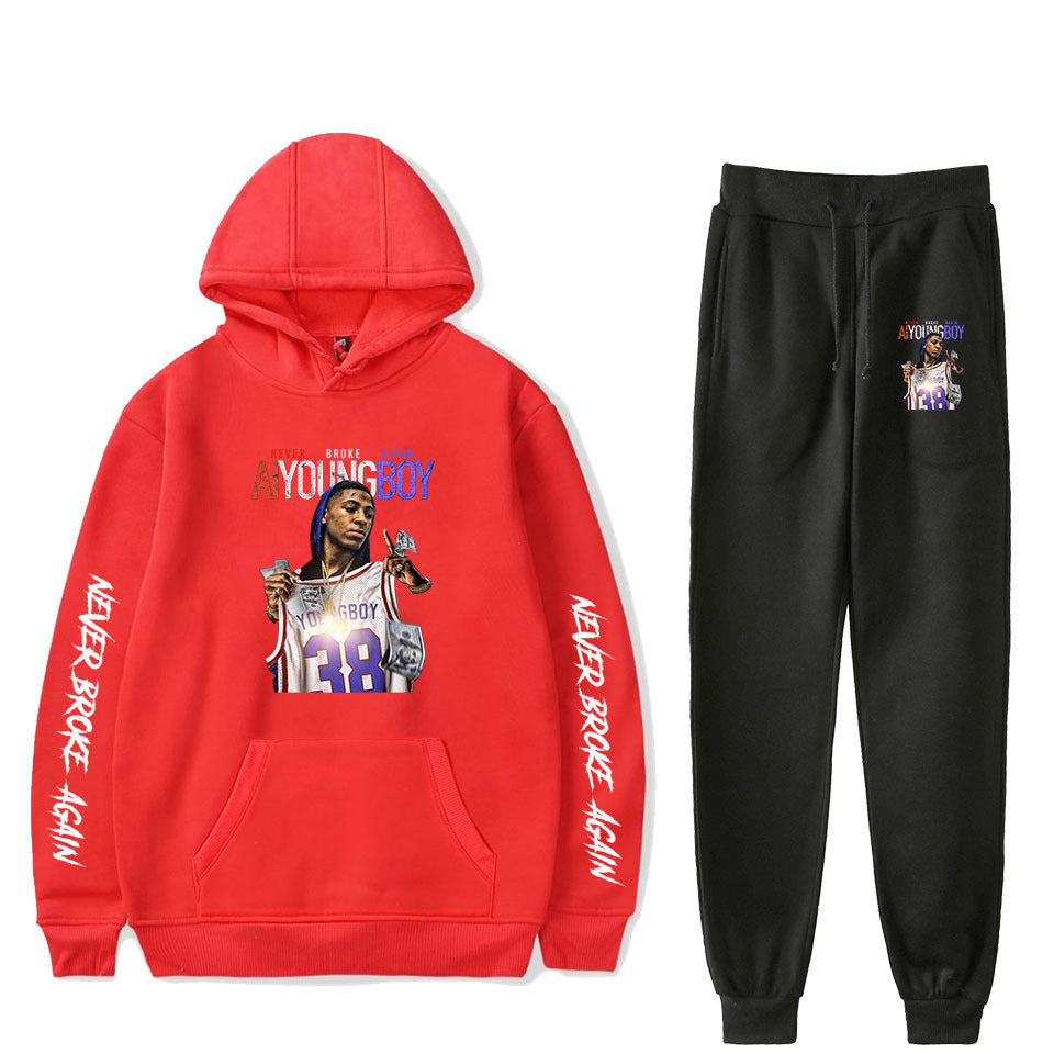 Never Broke Again Hoodie Hoodie Sweater Ankle Banded Pants Casual Suit