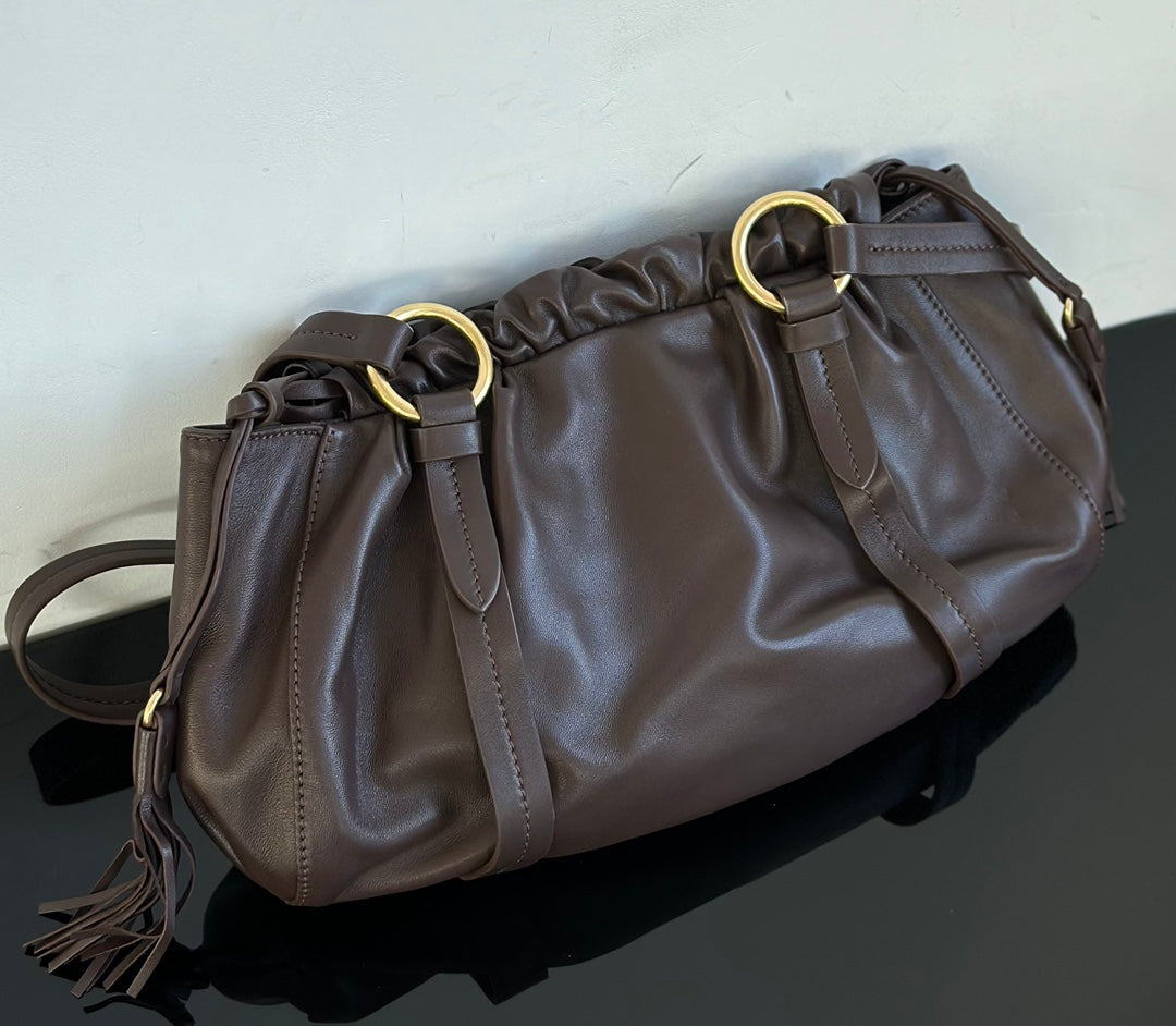 ＭＩ ＭＵ JOIE NAPPA LEATHER BAG BRIARWOOD