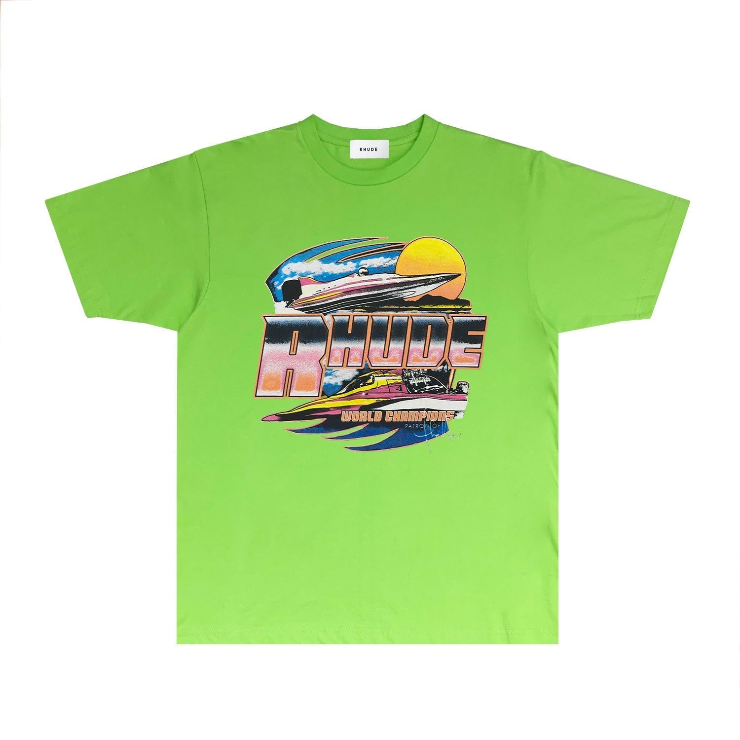 Rhude T Shirts Printed Trendy Pure Cotton