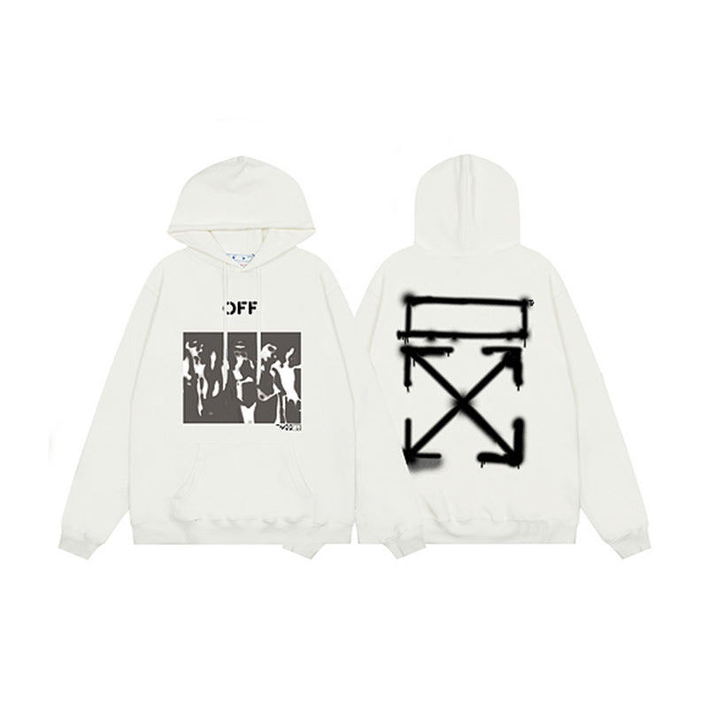 OFF WHITE Hoodie Trendy Street Style Personalized Cotton