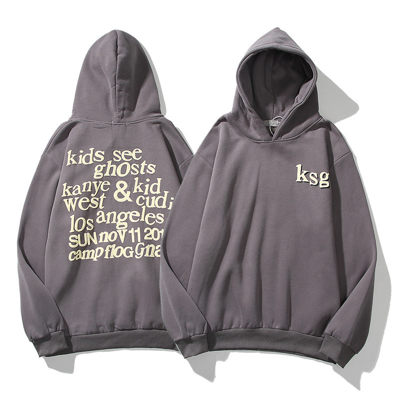 You Must Be Born Again Hoodie Graffiti Loose Hooded Fleece Pullover