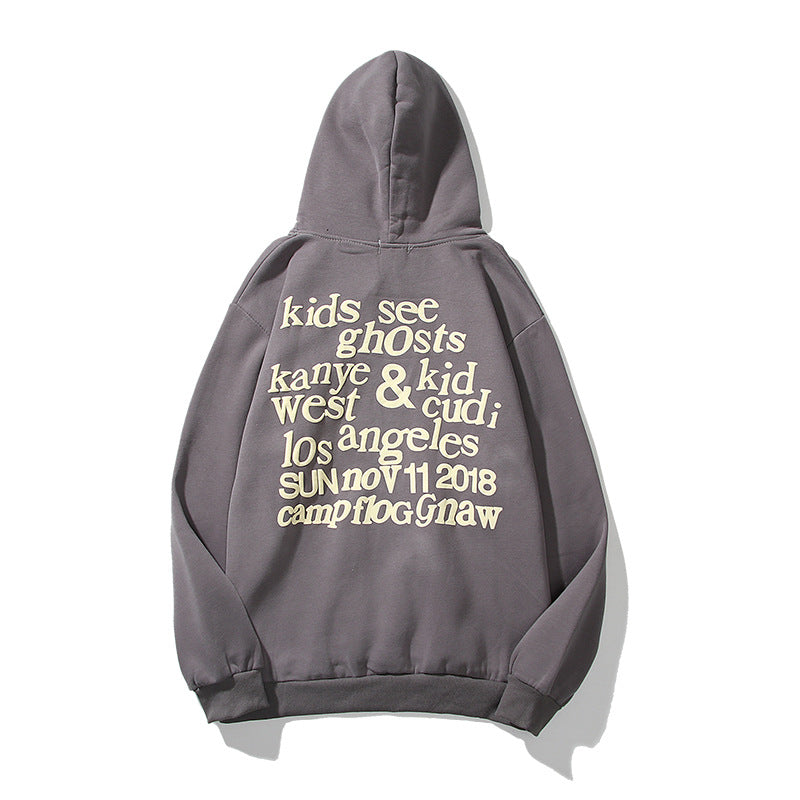 You Must Be Born Again Hoodie Graffiti Loose Hooded Fleece Pullover