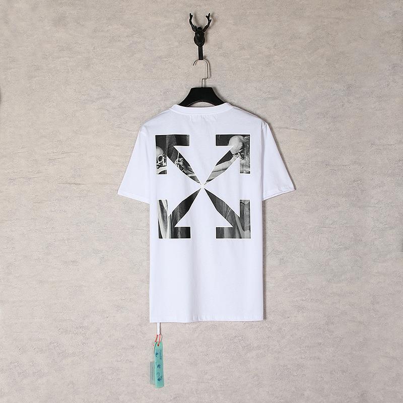 Off White T Shirts Arrow Short Sleeve T-Shirt Casual Loose Bottoming Shirt