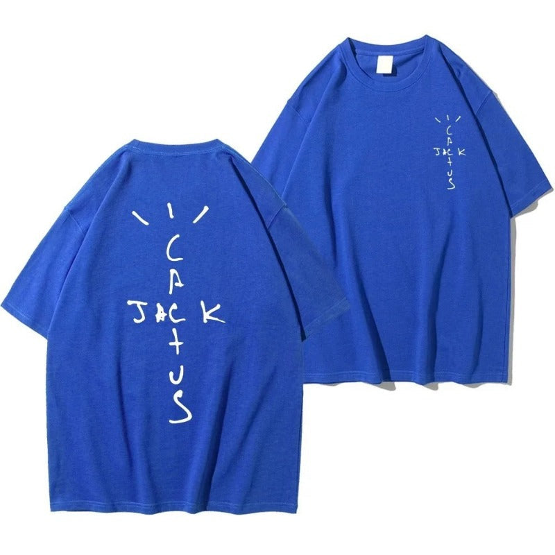 Rapper Cactus Jack Graphic Cotton T Shirt Men Women Hip Hop