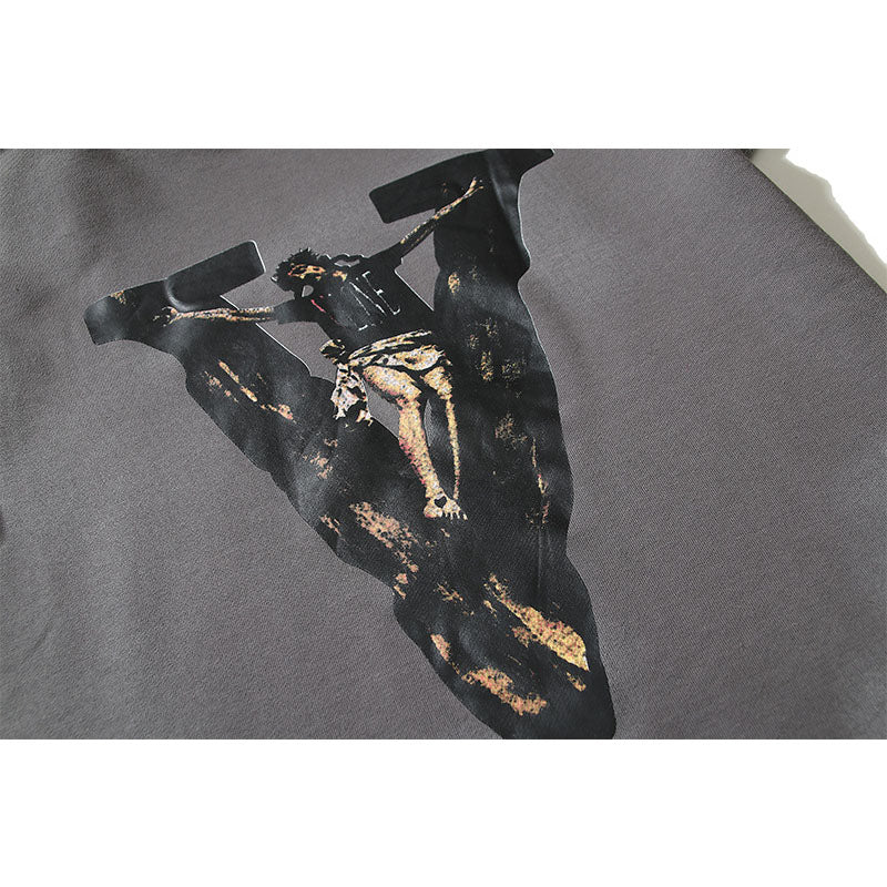 Kanye West Sunday Service Hoodie Autumn And Winter Distressed Retro Hooded Sweater