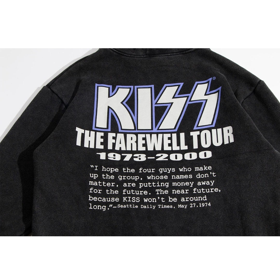 Nirvana Hoodie Fog Style Apollo Kiss Distressed Loose