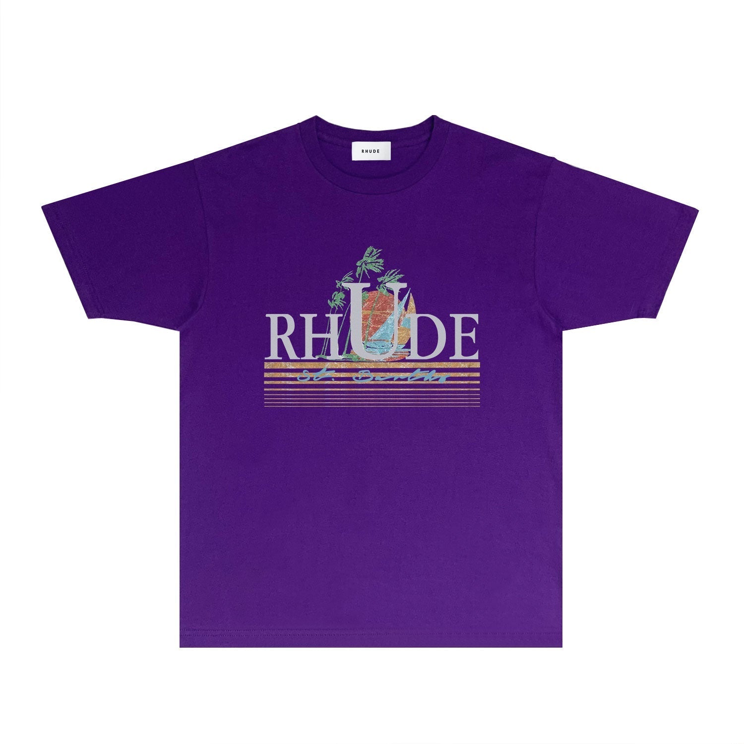 Rhude T Shirts Printed Trendy Pure Cotton