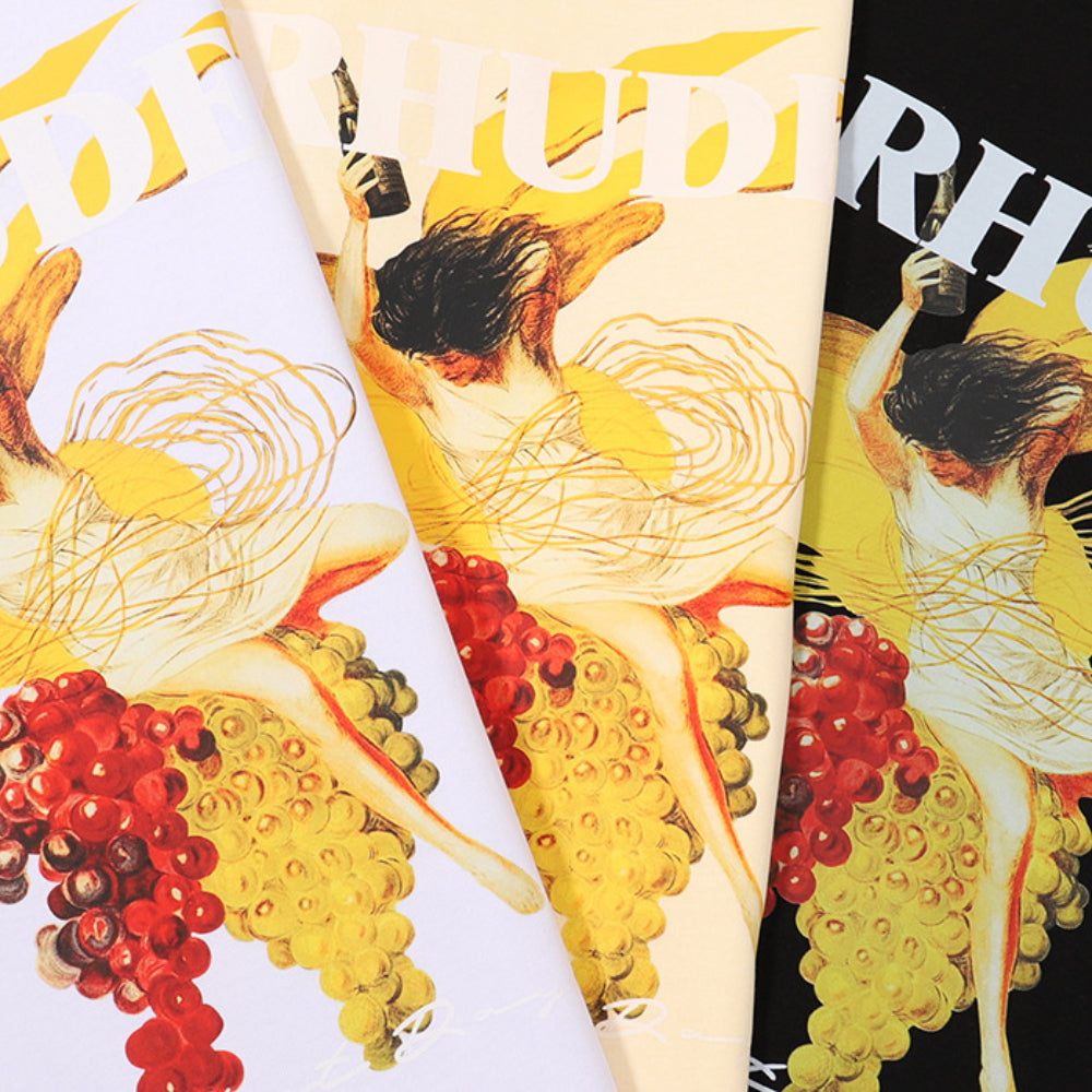 Rhude T Shirt Micro Label Alphabet Art Abstract Short Sleeve T-Shirt