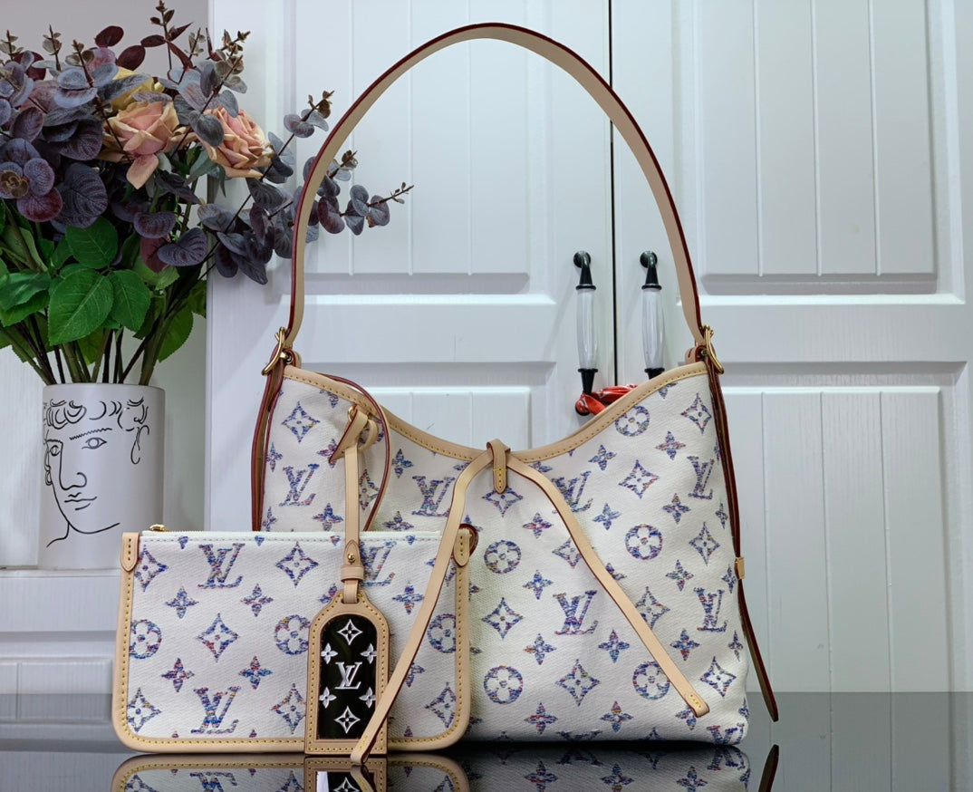 ＬＳ ＶＴＴＯＮ CARRYALL PM BLUE/WHITE