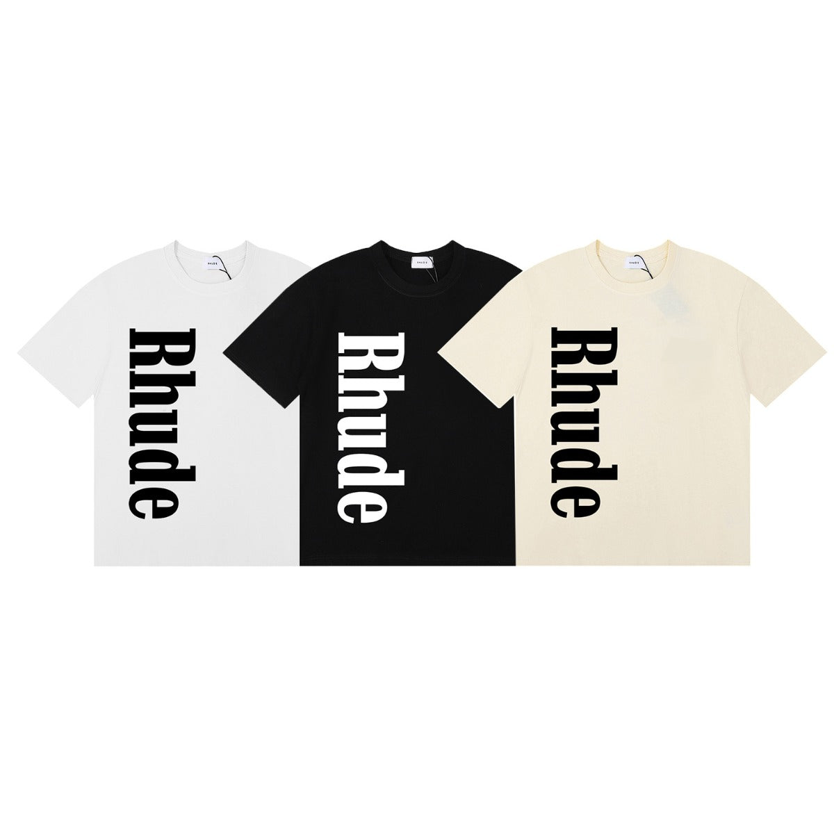 Rhude T Shirt Micro Label Letter Skull Print Short Sleeve T-Shirt