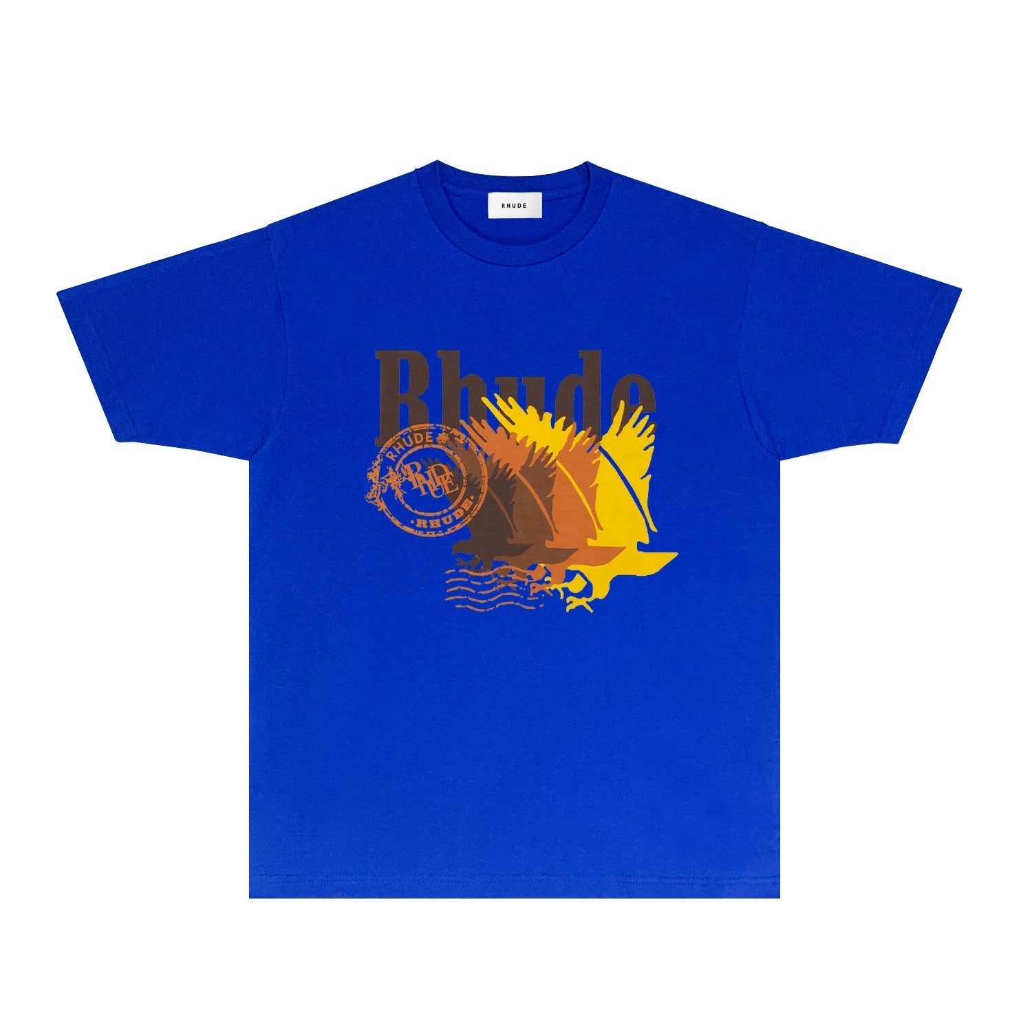 Rhude T Shirts Printed Trendy Pure Cotton