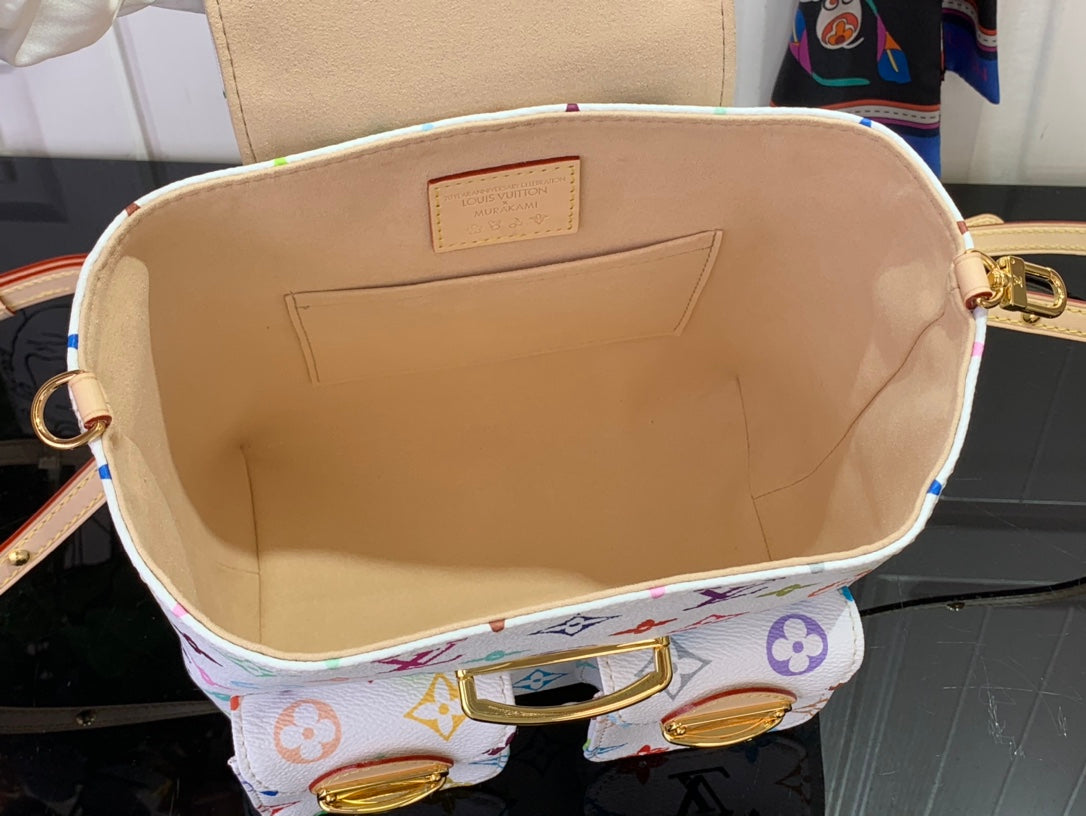 ＬＳ ＶＴＴＯＮ X TAKASHI MURAKAMI VENICE BACKPACK WHITE MULTICOLORED