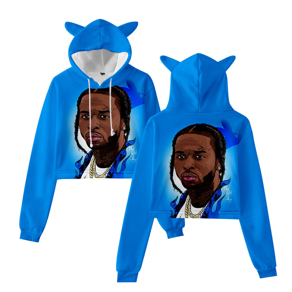 Pop Smoke Hoodies Cat Ears Hoodies