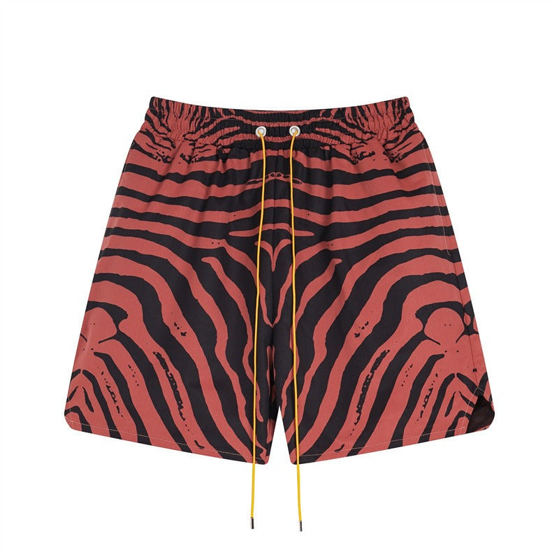 Rhude T Shirt Zebra Letter Embroidery Casual Short Sleeve Shirt, Shorts