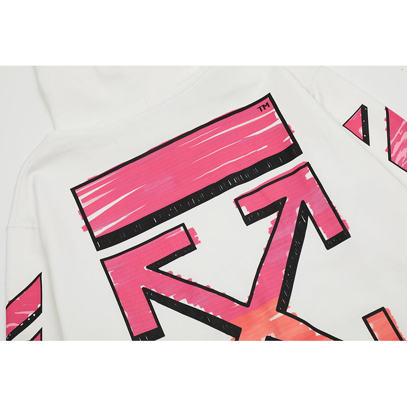 OFF WHITE Hoodie Trendy Street Style Personalized Cotton