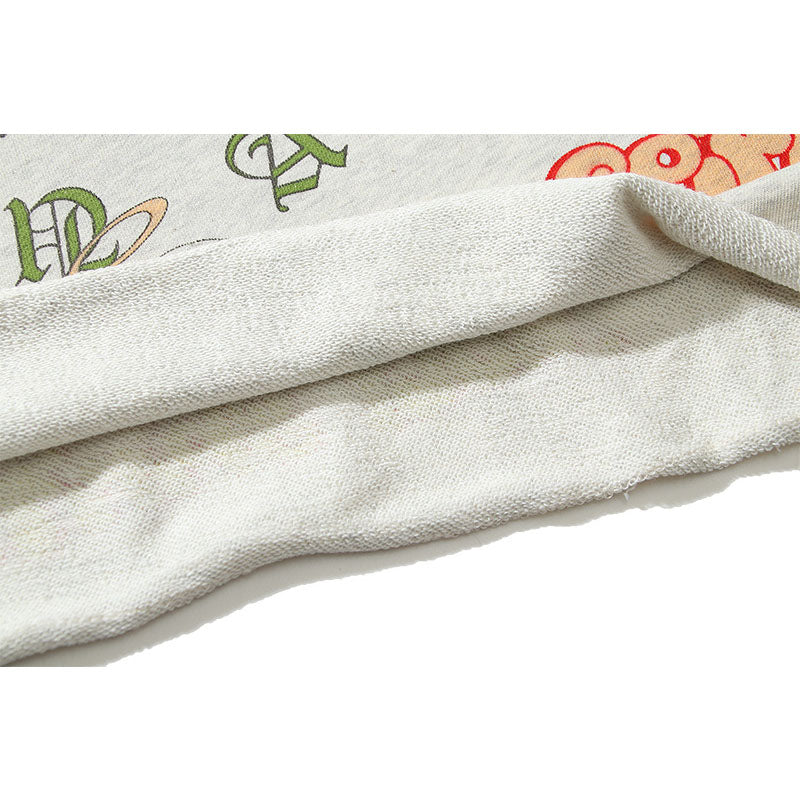 Kanye West Sunday Service Hoodie Autumn And Winter Flower Graffiti Printed Hoodie