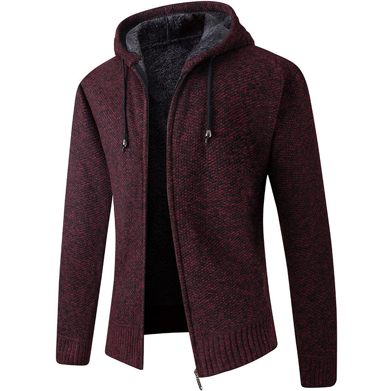 Baja Hoodie Velvet Padded Thickened Coat Hooded Cardigan