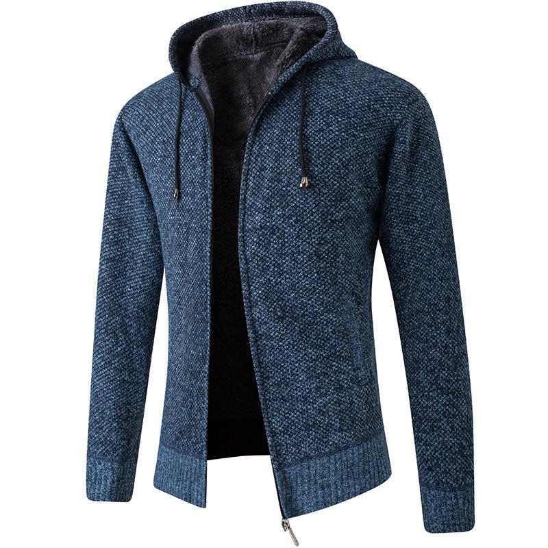 Baja Hoodie Velvet Padded Thickened Coat Hooded Cardigan