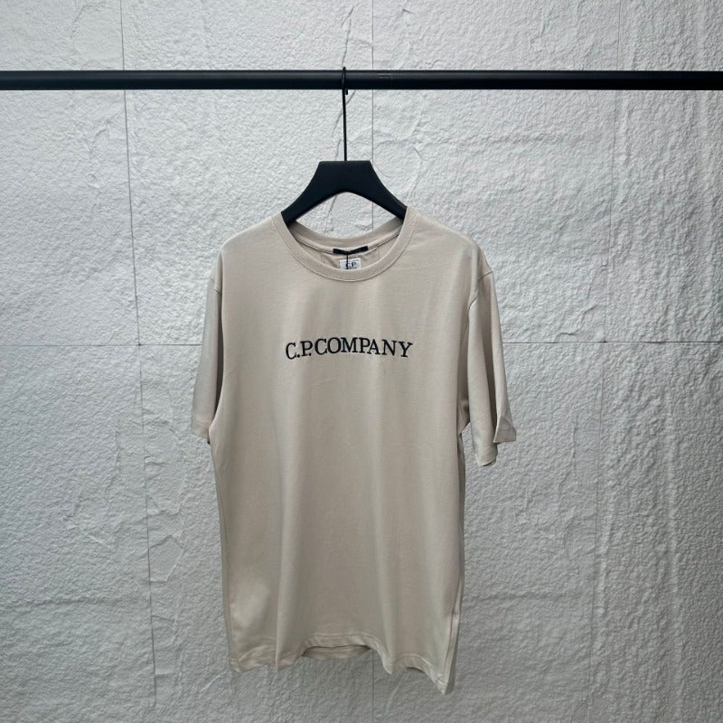Cp Company T Shirts Cotton Embroidery Casual Crew Neck