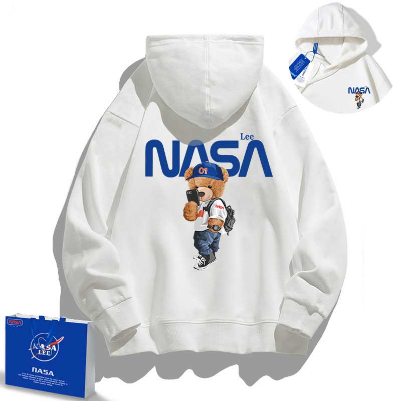 NASA Children Hoodie NASA Joint Name Children Sweater Hooded Bear Loose Thick